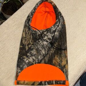 Camouflage and Orange Hooded Balaclava